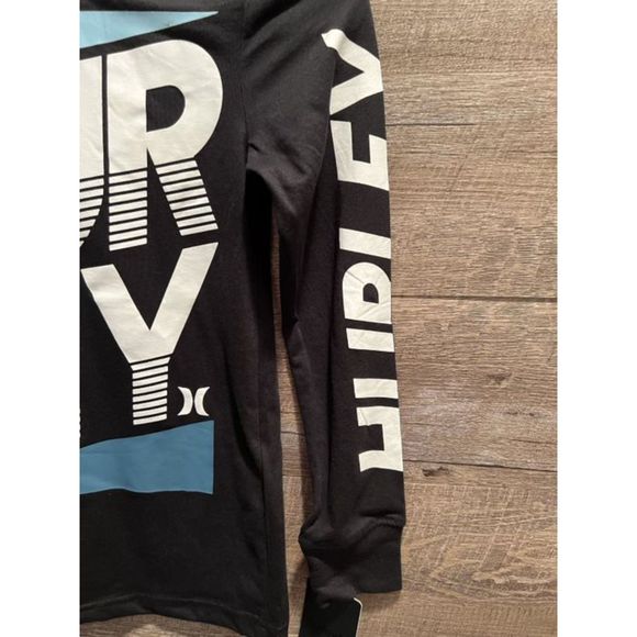 Hurley Boys Black Long Sleeve Hoodie Top Sz S - Picture 3 of 4